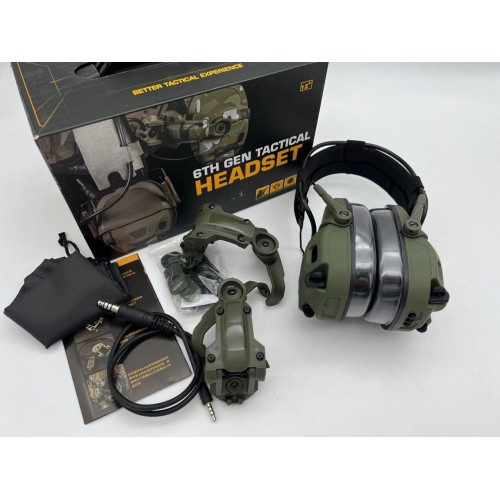 6TH GEN TACTICAL HEADSET тактическая гарнитура, звукосниматель и шумоподавление, активные в Ухте
