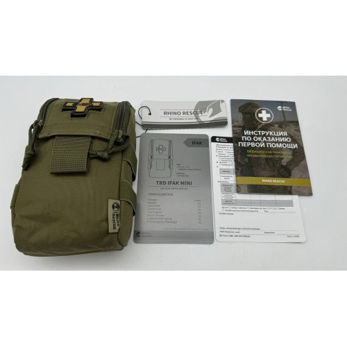 Военная тактическая аптечка RHINO RESCUE IFAK TRD MINI 11в1 в Ухте