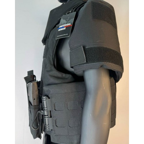 Бронежилет разгрузочный UNIVERSAL ARMOR в Ухте (СВМПЭ + бронеплиты Бр5 класса) черный