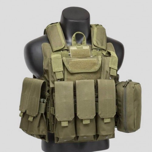 Тактический разгрузочный жилет «5 / пять карманов» с подсумками Tactical Molle Plate Carrier для съемных бронепластин в Ухте