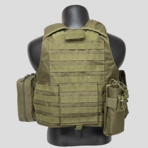Тактический разгрузочный жилет «5 / пять карманов» с подсумками Tactical Molle Plate Carrier для съемных бронепластин в Ухте
