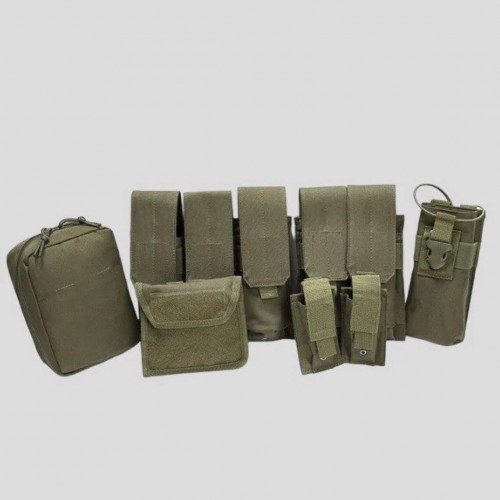 Тактический разгрузочный жилет «5 / пять карманов» с подсумками Tactical Molle Plate Carrier для съемных бронепластин в Ухте